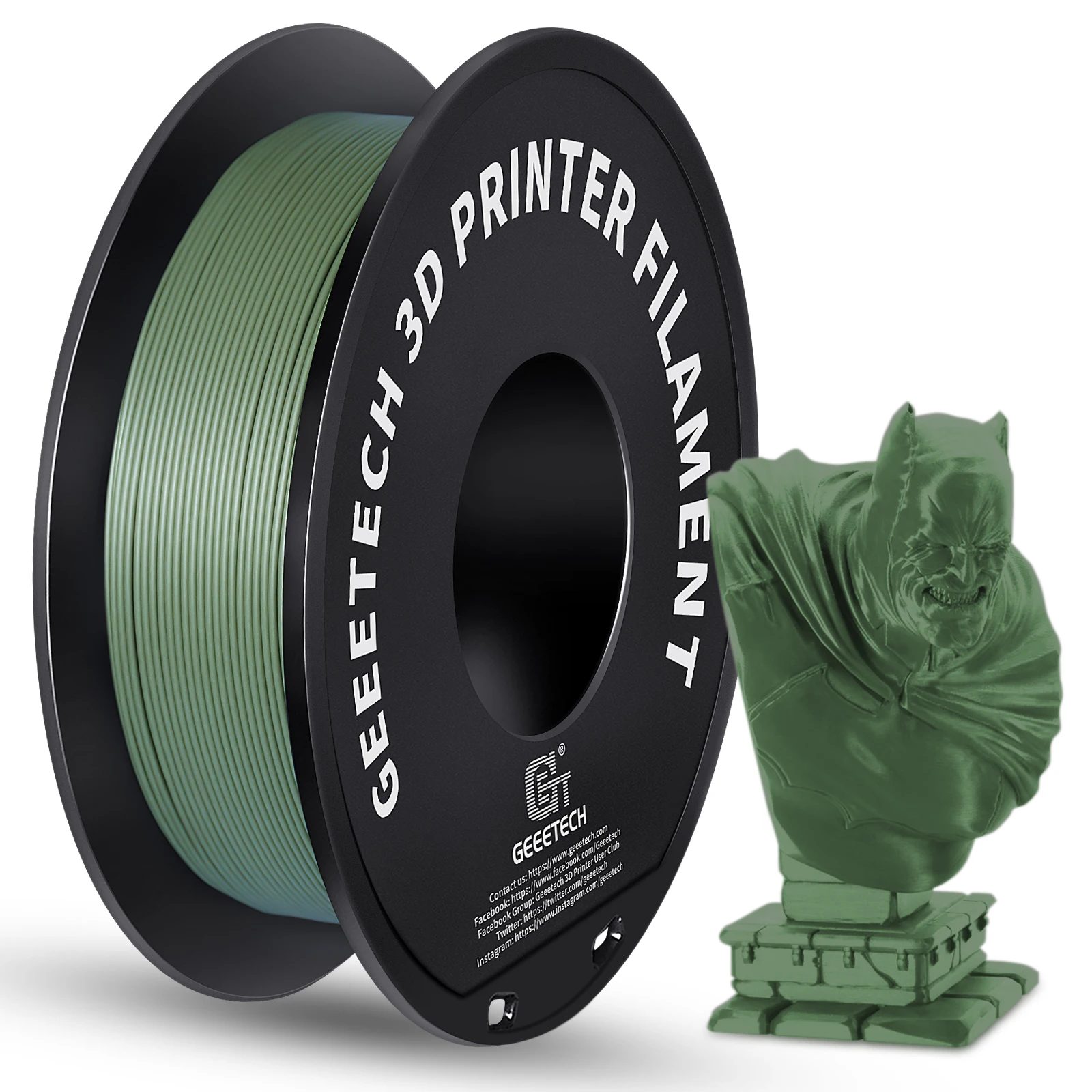 Filament GEEETECH PLA Zielony Matowy (GREEN MATTE)