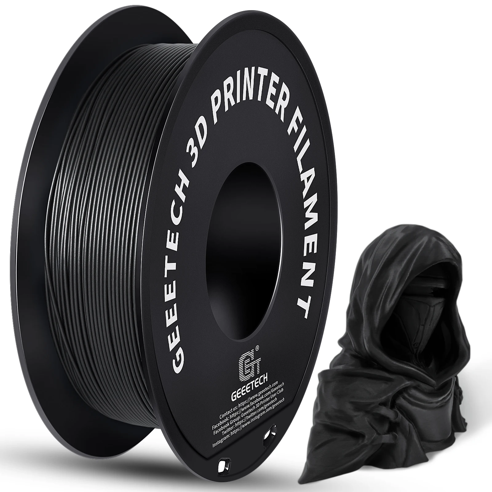 Filament GEEETECH PLA Czarny Matowy (BLACK MATTE)