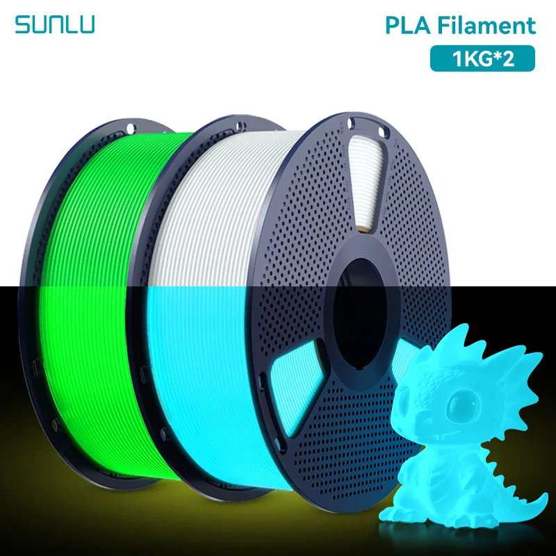 Filament SUNLU PLA Zielony Świecący w ciemności (GREEN GLOW)
