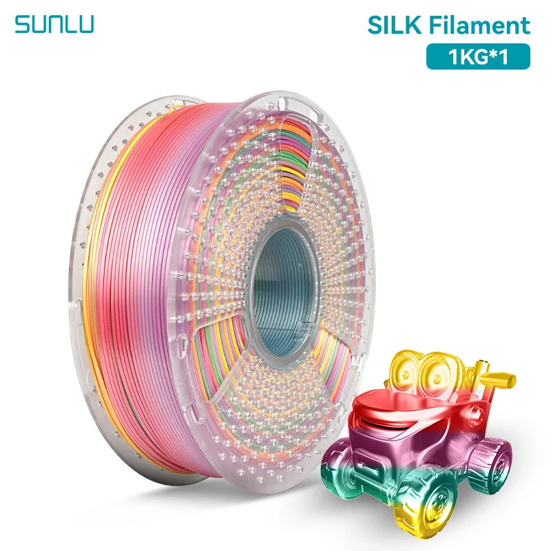 Filament SUNLU PLA  Tęczowy Jedwabny (RAINBOW SILK)