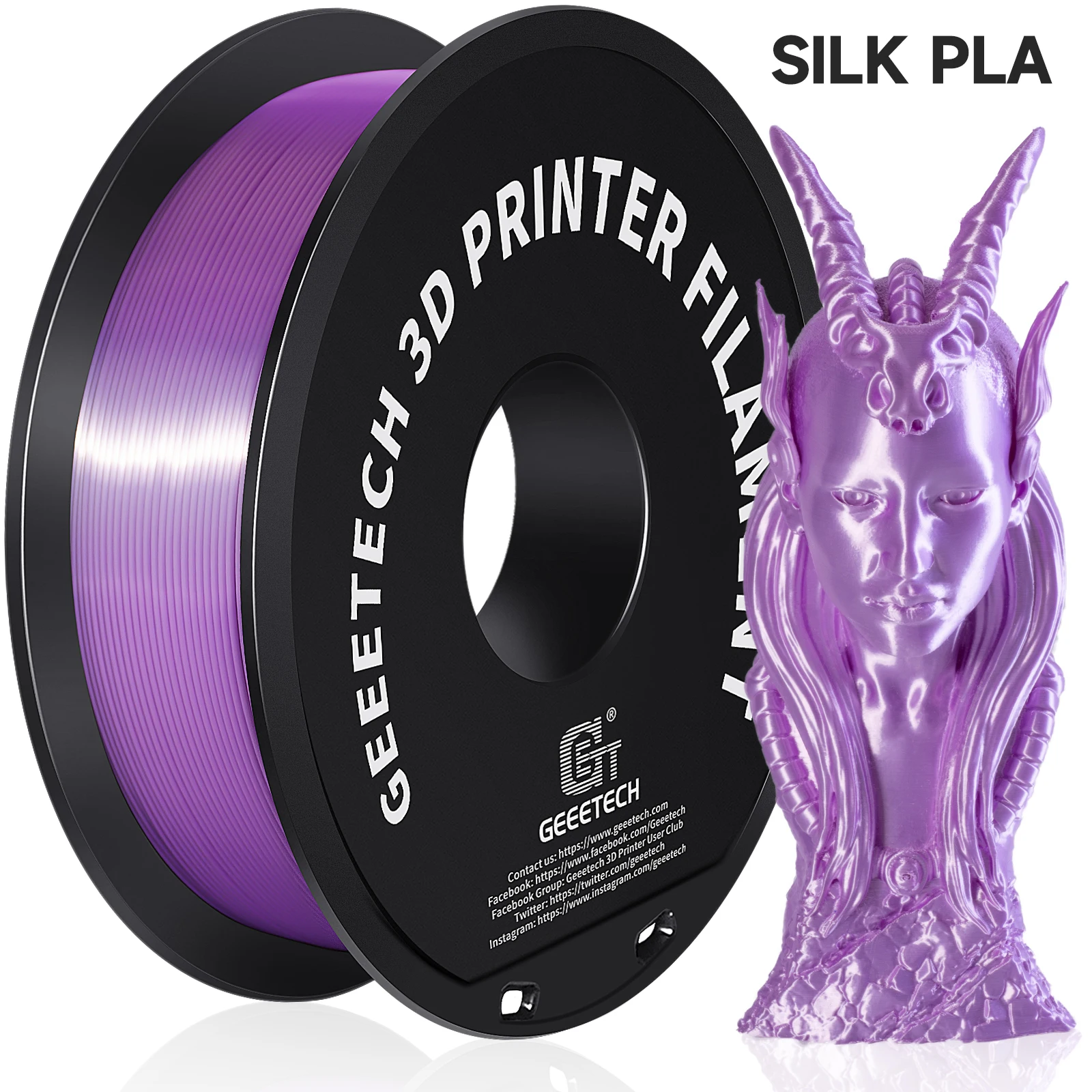 Filament GEEETECH PLA Fioletowy Jedwabny (PURPLE SILK)