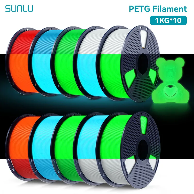 Filament SUNLU PETG Niebieski Świecący w ciemności (BLUE GLOW)