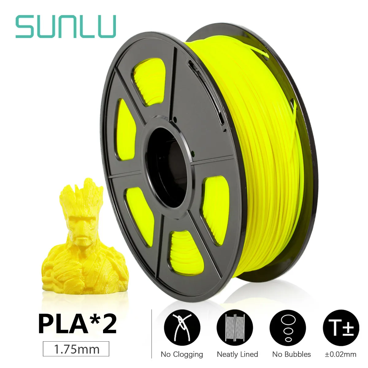 Filament SUNLU PLA Żółty (YELLOW)