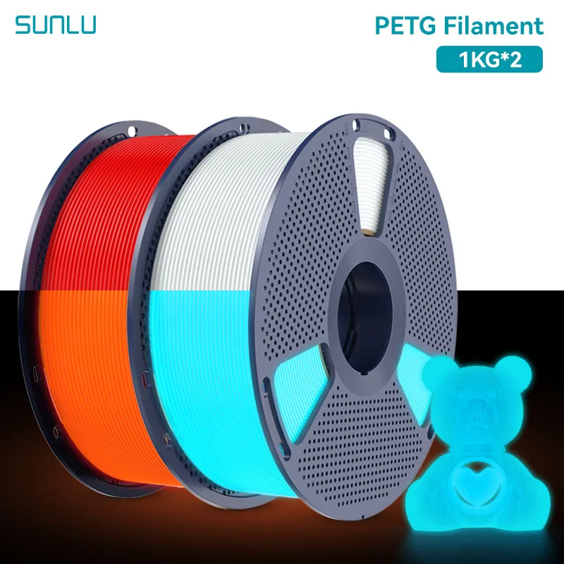 Filament SUNLU PETG Czerwony Świecący w ciemności (RED GLOW)