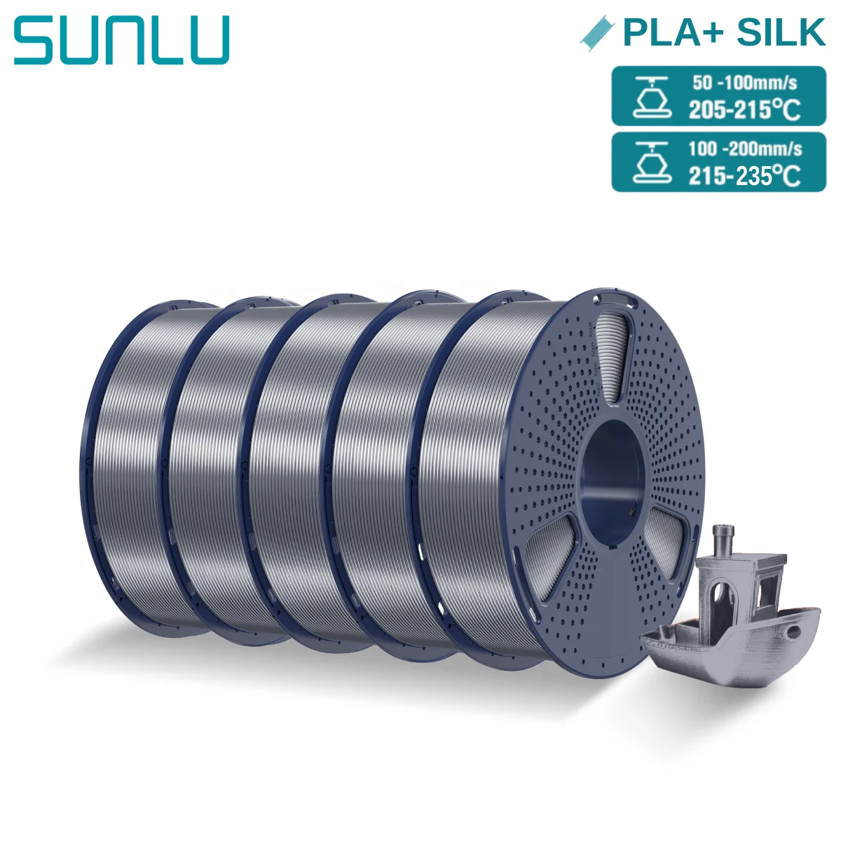 Filament SUNLU PLA Szary Jedwabny (GRAY SILK)