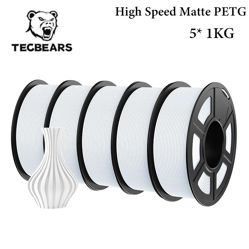 Filament TECBEARS PETG High-Speed Biały Jedwabny (WHITE SILK)