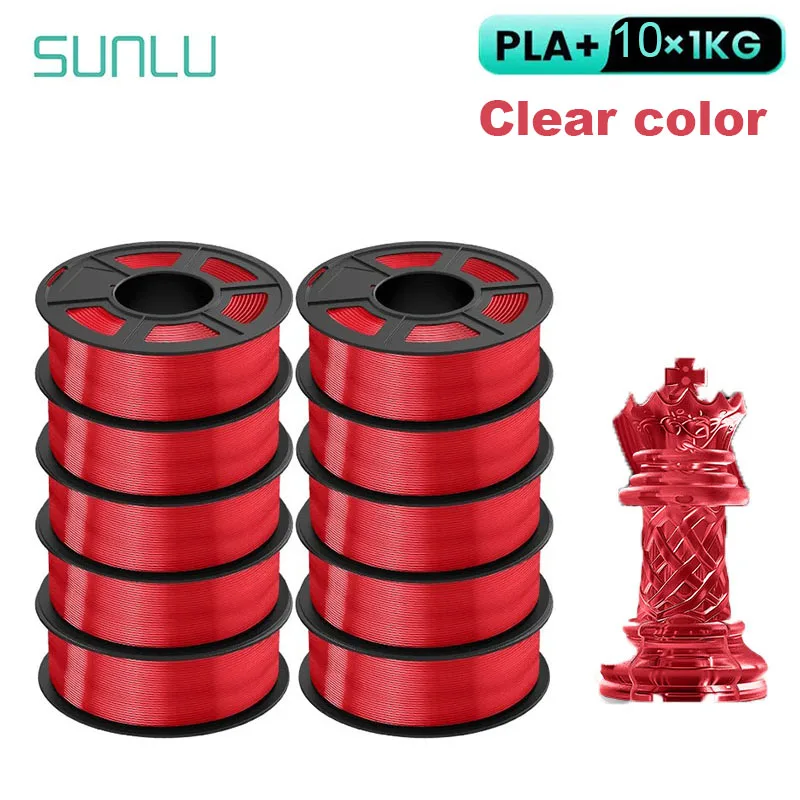 Filament SUNLU PLA Czerwony Przezroczysty (RED TRANSPARENT)