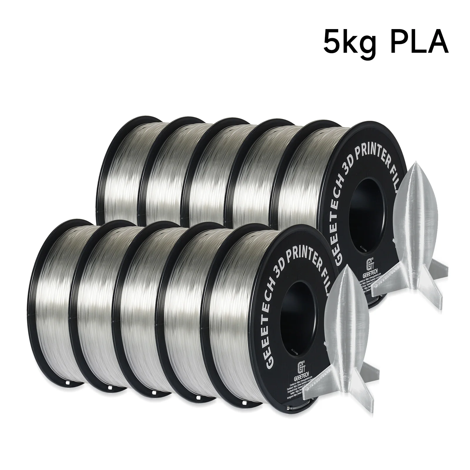 Filament GEEETECH PLA Naturalny Przezroczysty (NATURAL TRANSPARENT)