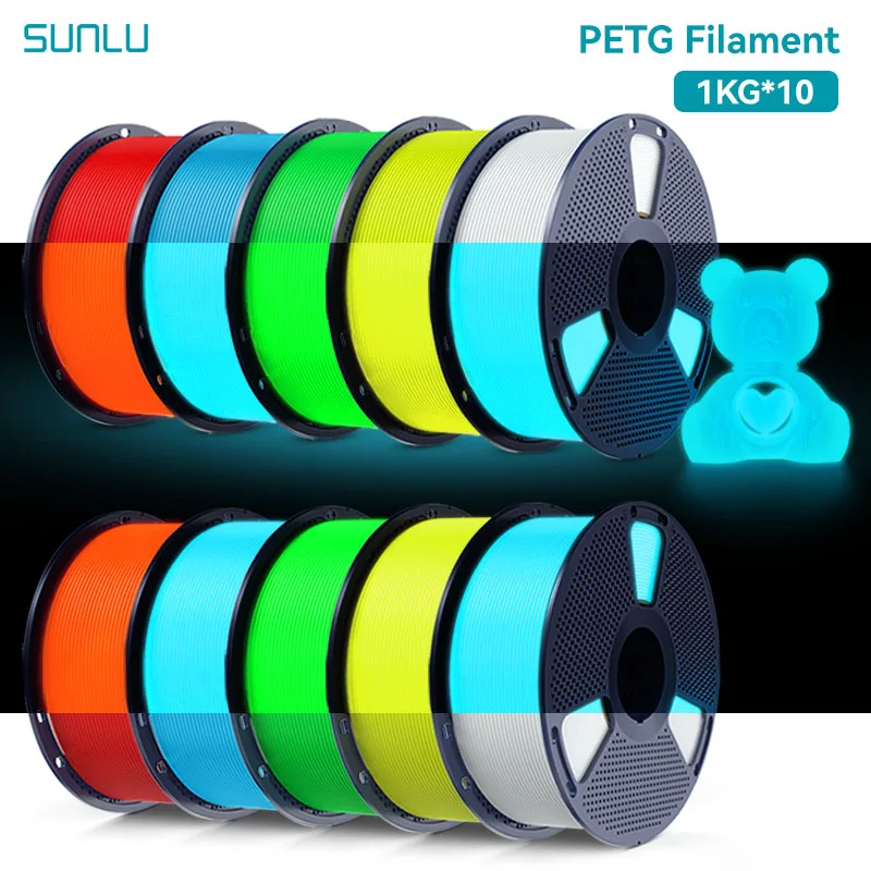 Filament SUNLU PETG Niebieski Świecący w ciemności (BLUE GLOW)