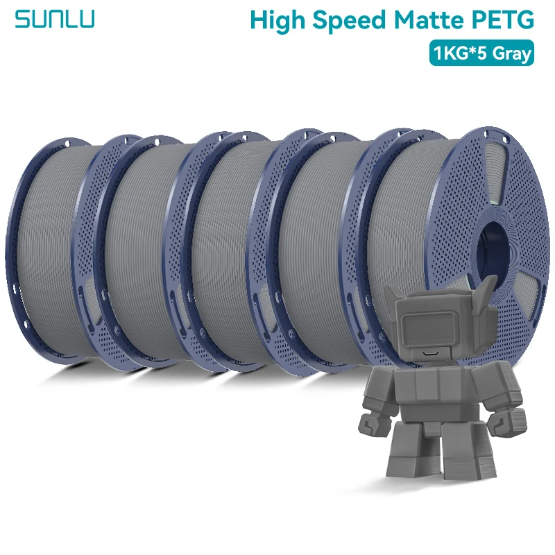 Filament SUNLU PETG High-Speed Szary Matowy (GRAY MATTE)