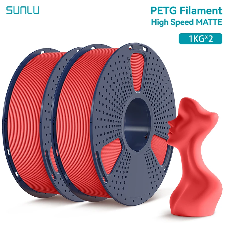 Filament SUNLU PETG High-Speed Czerwony Matowy (RED MATTE)