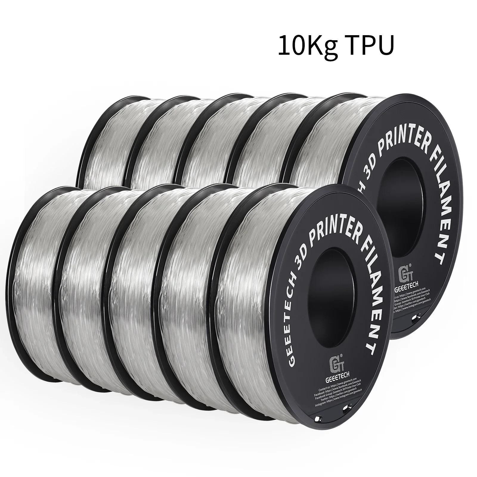 Filament GEEETECH TPU Naturalny Przezroczysty (NATURAL TRANSPARENT)