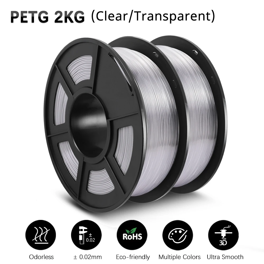 Filament SUNLU PETG Naturalny Przezroczysty (NATURAL TRANSPARENT)