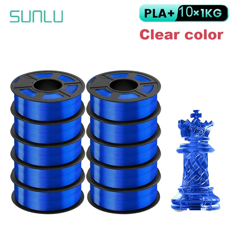 Filament SUNLU PLA Niebieski Przezroczysty (BLUE TRANSPARENT)