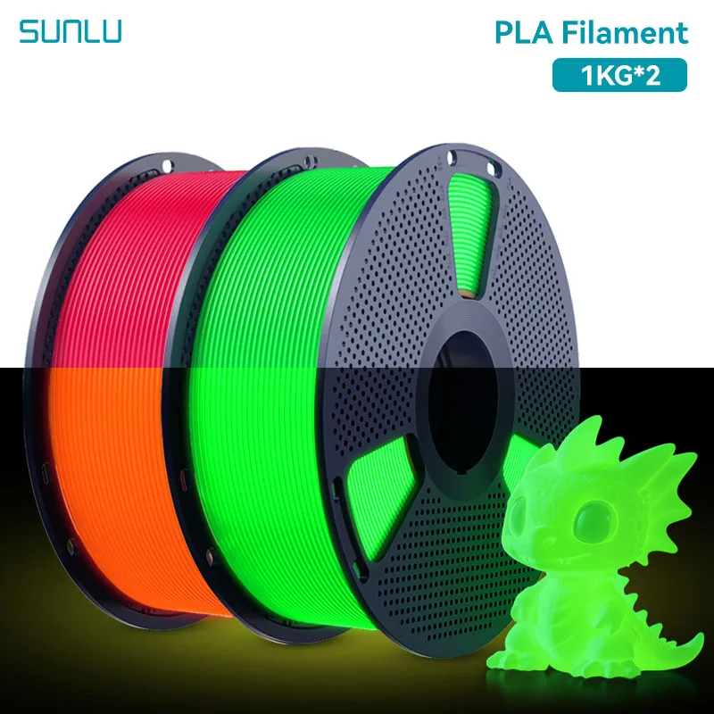 Filament SUNLU PLA Zielony Świecący w ciemności (GREEN GLOW)