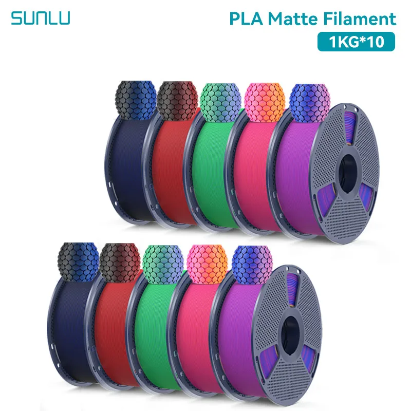 Filament SUNLU PLA Czerwony Dwukolorowy Matowy (RED DUAL MATTE)