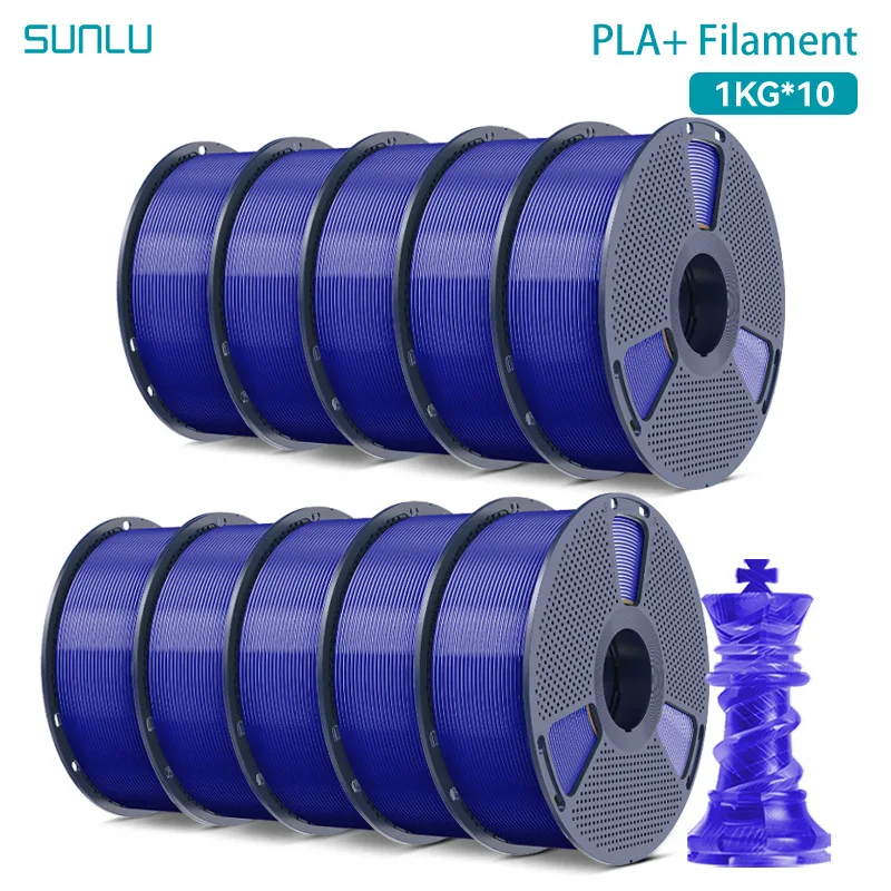 Filament SUNLU PLA Plus Niebieski Przezroczysty (BLUE TRANSPARENT)