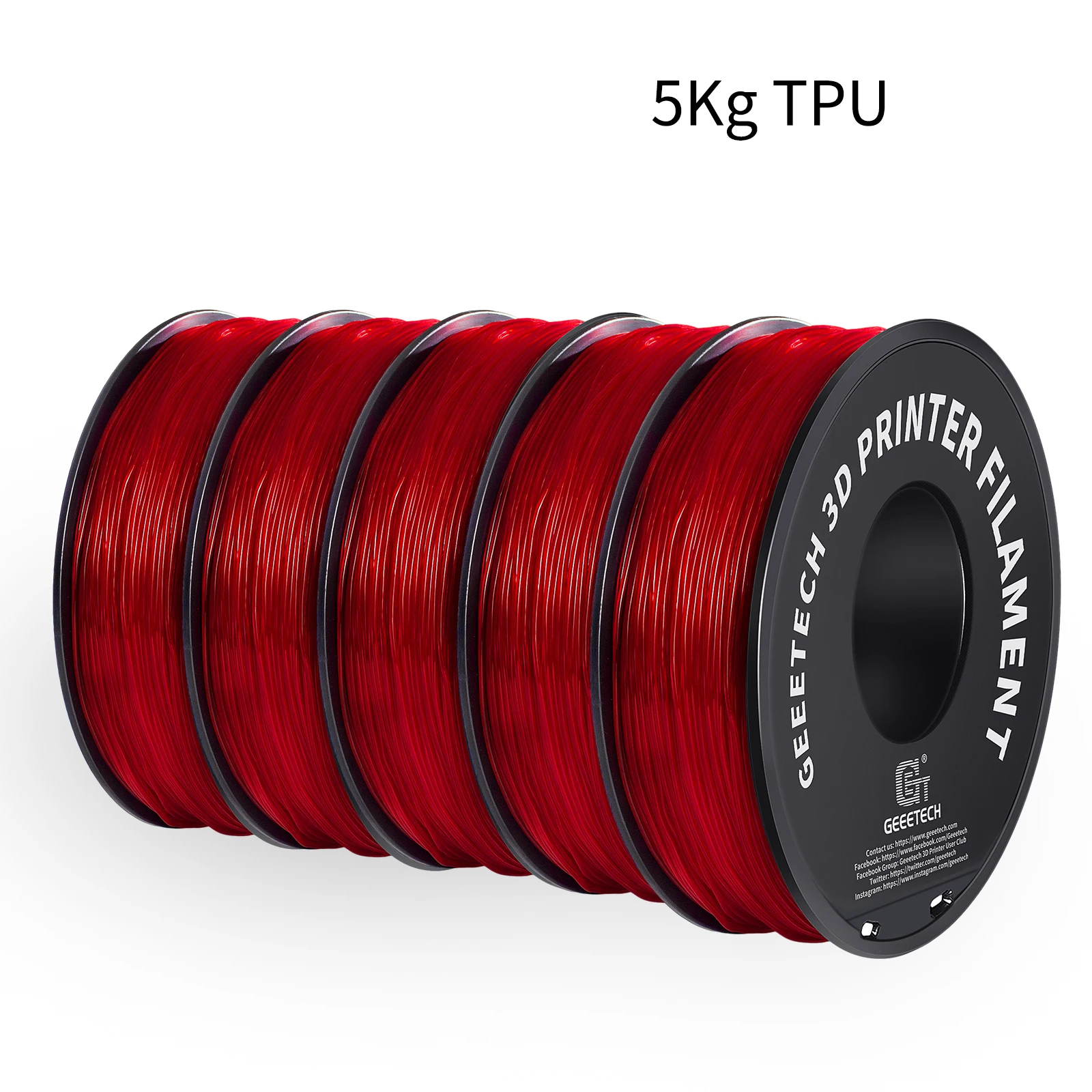 Filament GEEETECH TPU Czerwony (RED)