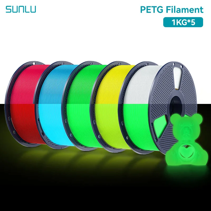 Filament SUNLU PETG Niebieski Świecący w ciemności (BLUE GLOW)