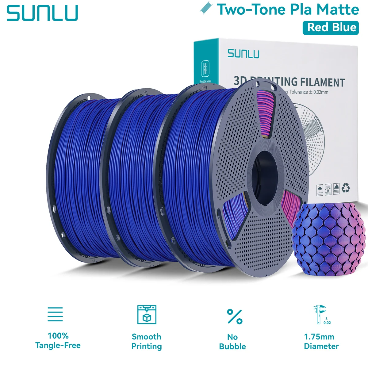 Filament SUNLU PLA  Matowy (MATTE)