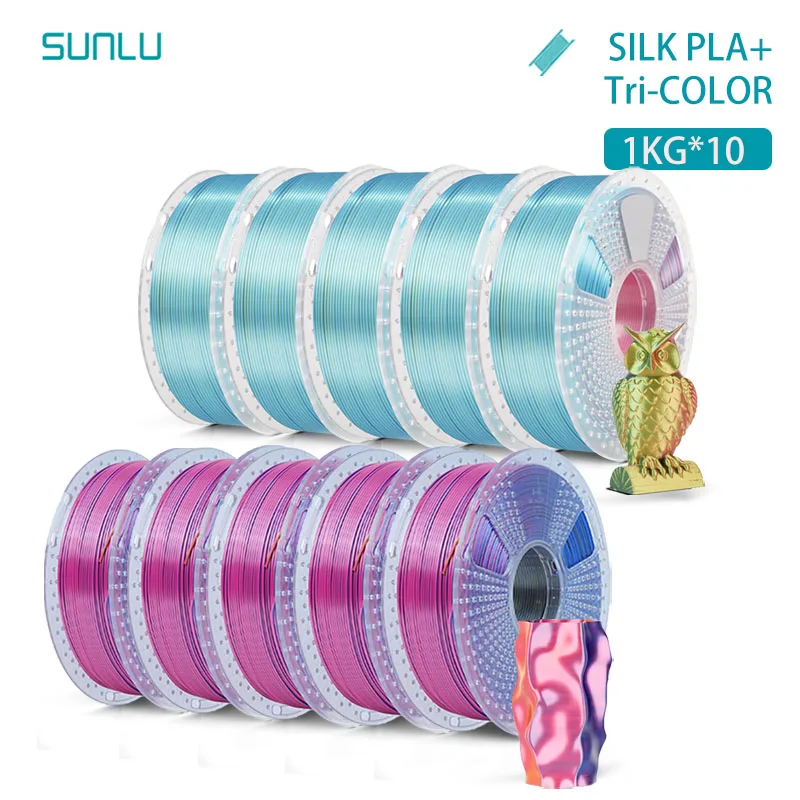Filament SUNLU PLA  Trójkolorowy Jedwabny (TRIPLE SILK)
