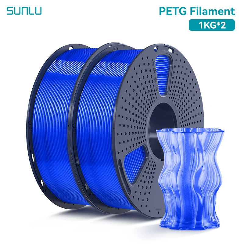 Filament SUNLU PETG Niebieski Przezroczysty (BLUE TRANSPARENT)