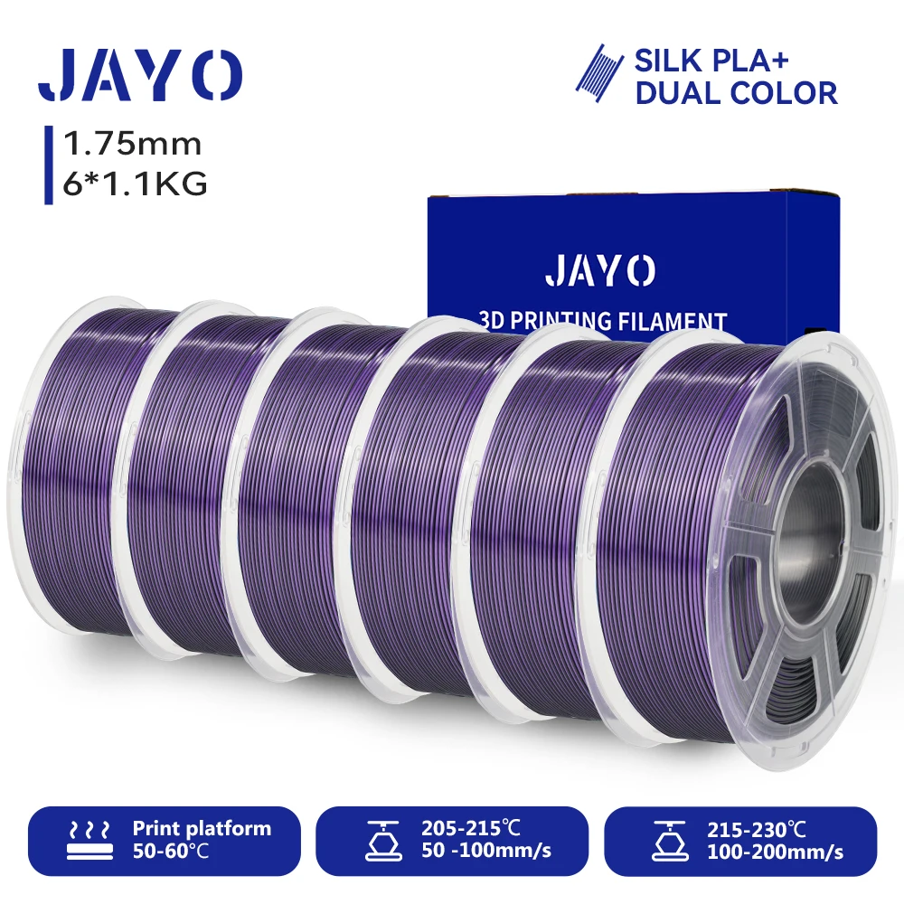 Filament JAYO PLA Czarny Dwukolorowy Jedwabny (BLACK DUAL SILK)