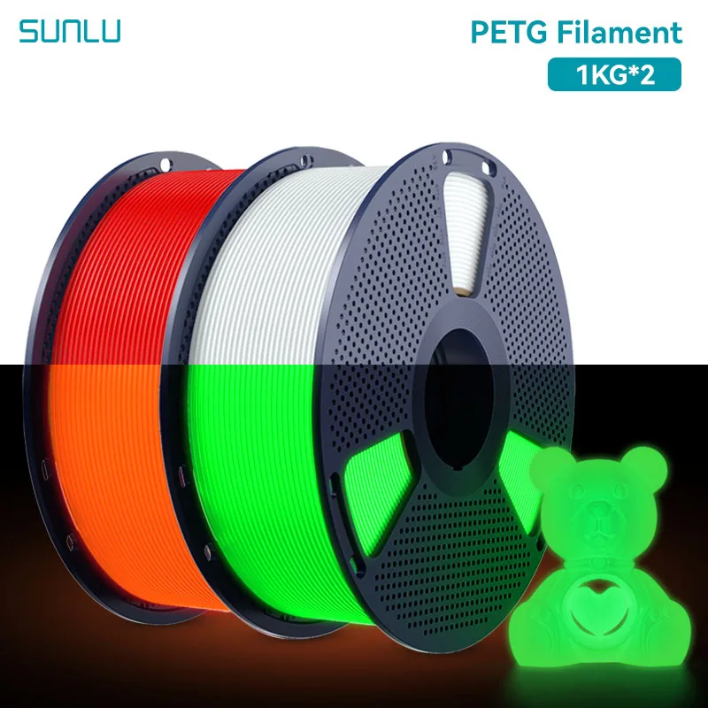 Filament SUNLU PETG Czerwony Świecący w ciemności (RED GLOW)