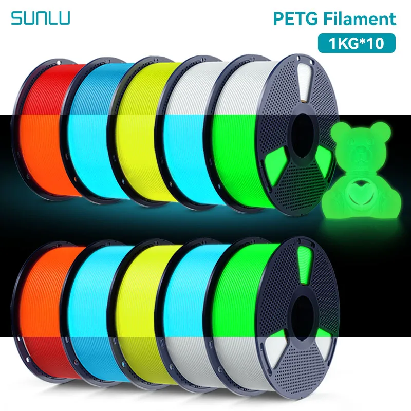 Filament SUNLU PETG Niebieski Świecący w ciemności (BLUE GLOW)