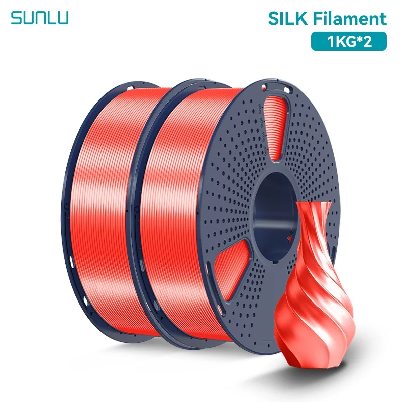 Filament SUNLU PLA Czerwony Jedwabny (RED SILK)