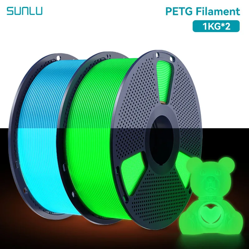 Filament SUNLU PETG Niebieski Świecący w ciemności (BLUE GLOW)