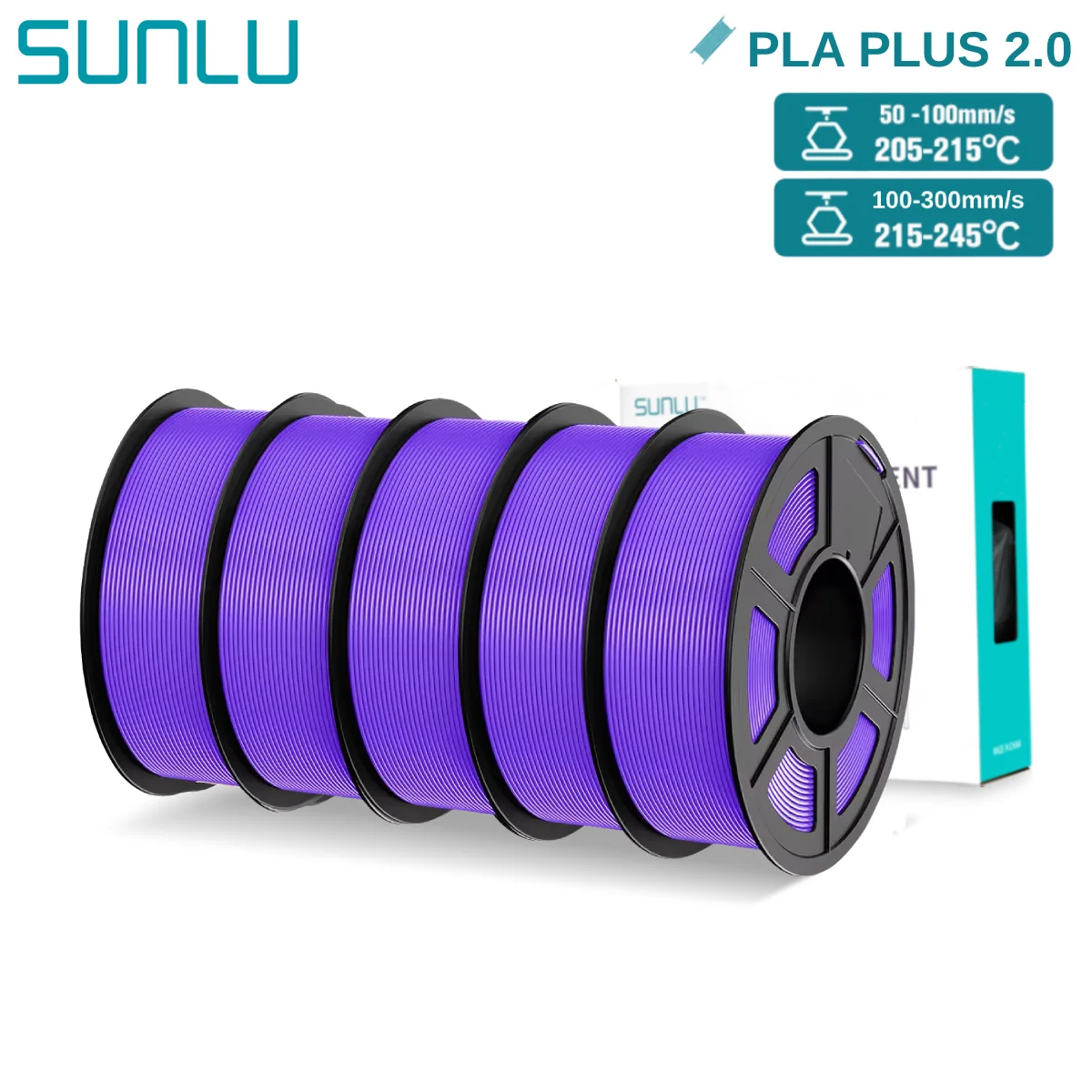 Filament SUNLU PLA Plus Fioletowy (PURPLE)