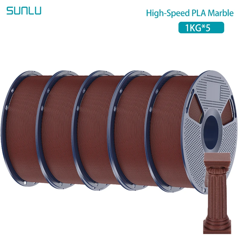 Filament SUNLU PLA High-Speed Czerwony Teksturowany (RED TEXTURED)