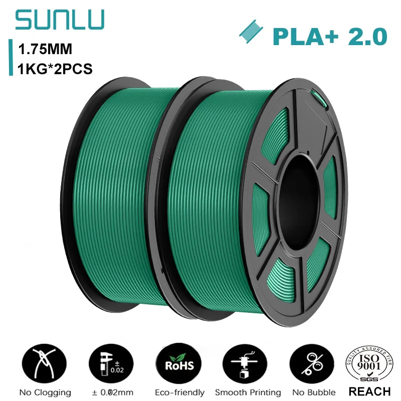 Filament SUNLU PLA Plus Zielony (GREEN)