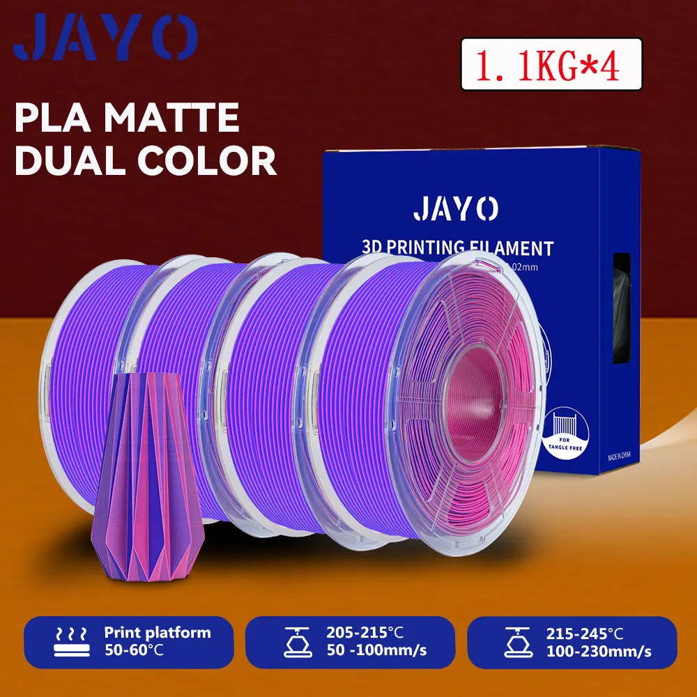 Filament JAYO PLA Niebieski Dwukolorowy Matowy (BLUE DUAL MATTE)
