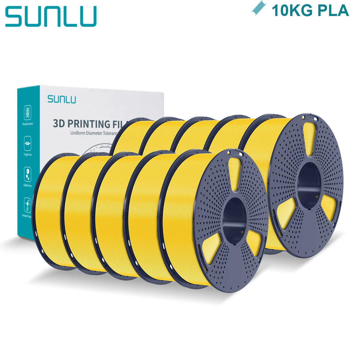 Filament SUNLU PLA Żółty (YELLOW)