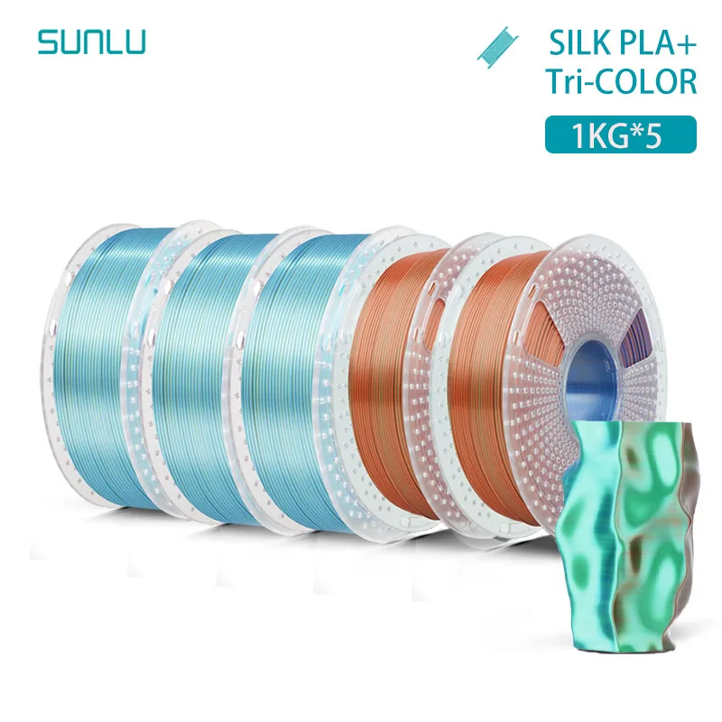 Filament SUNLU PLA  Trójkolorowy Jedwabny (TRIPLE SILK)
