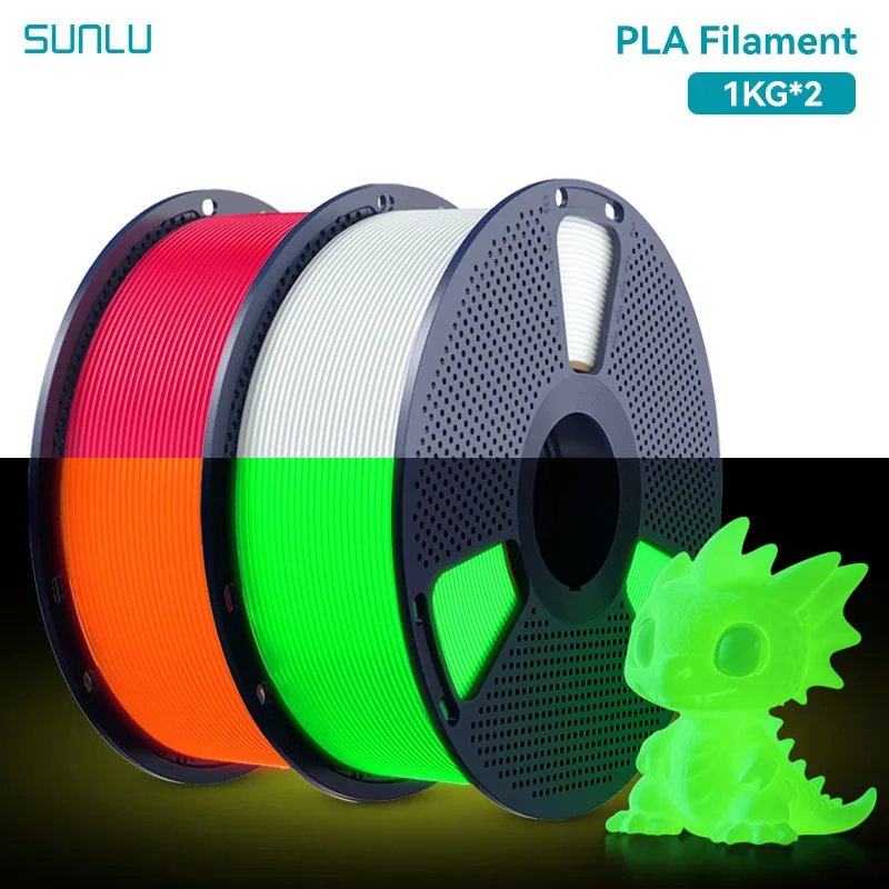 Filament SUNLU PLA Czerwony Świecący w ciemności (RED GLOW)