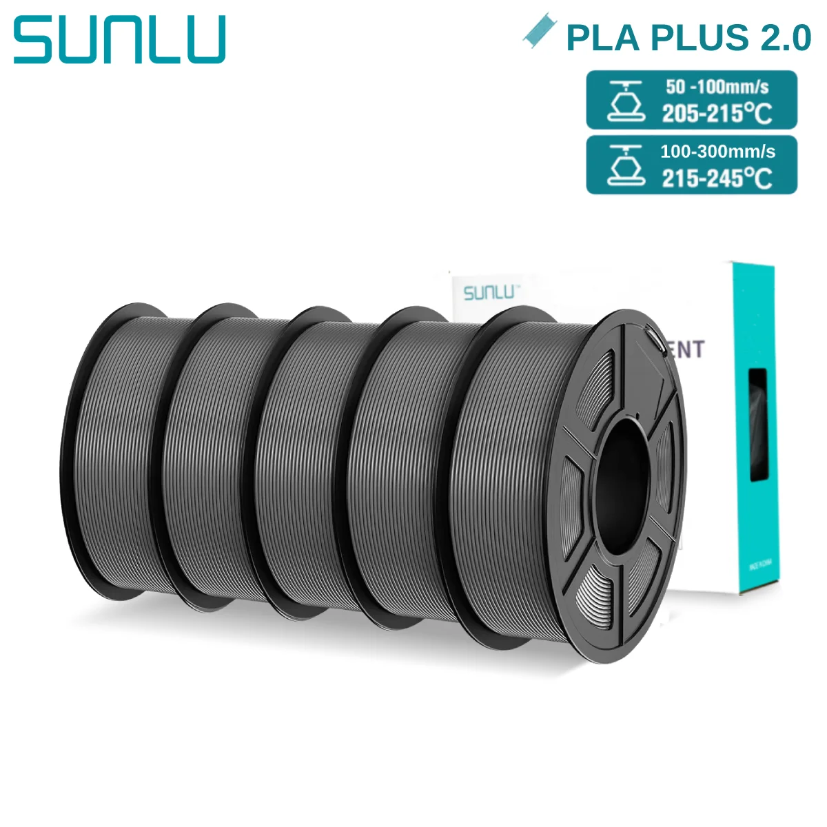 Filament SUNLU PLA Plus Szary (GRAY)
