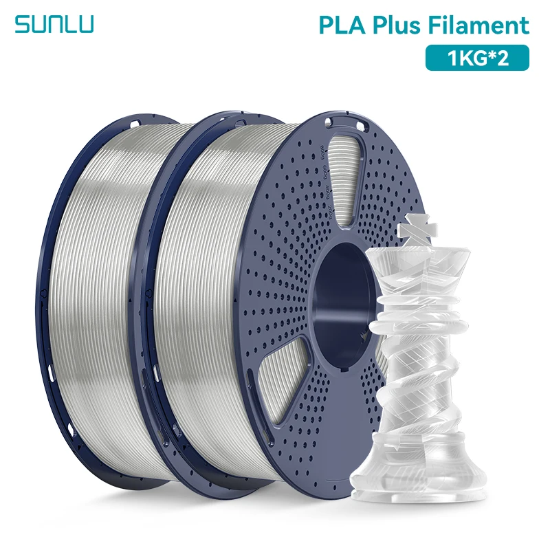 Filament SUNLU PLA Plus Naturalny Przezroczysty (NATURAL TRANSPARENT)