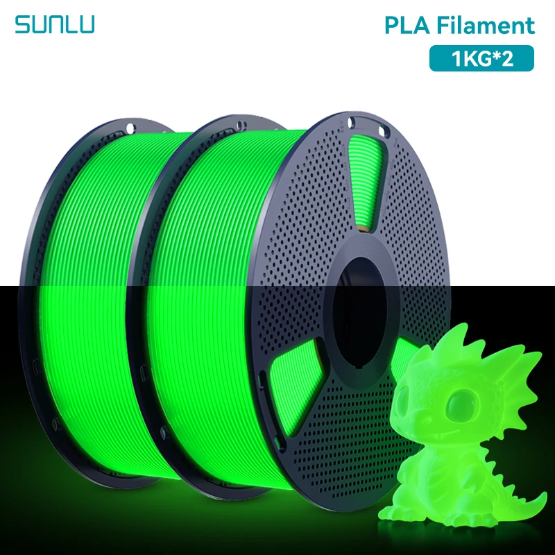 Filament SUNLU PLA Zielony Świecący w ciemności (GREEN GLOW)