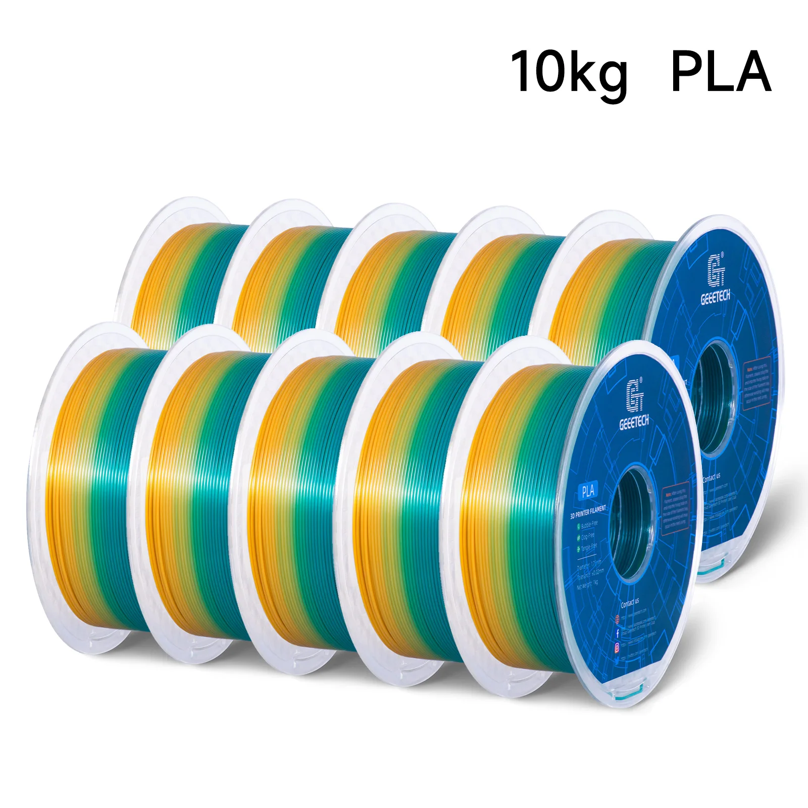 Filament GEEETECH PLA  Tęczowy (RAINBOW)