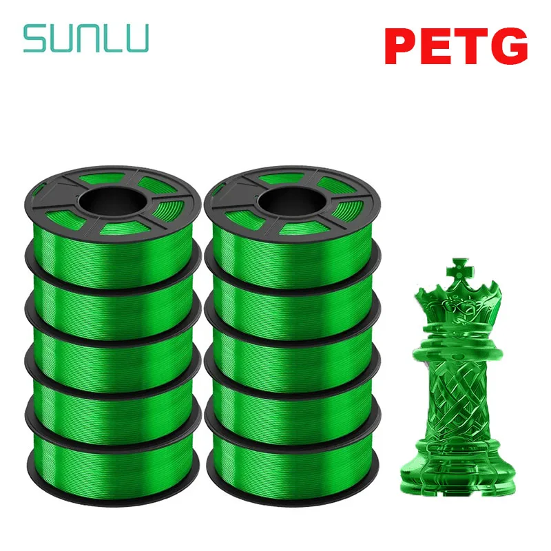 Filament SUNLU PETG Zielony Przezroczysty (GREEN TRANSPARENT)