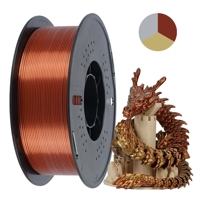 Filament Kingroon PLA Złoty Dwukolorowy Jedwabny (GOLD DUAL SILK)