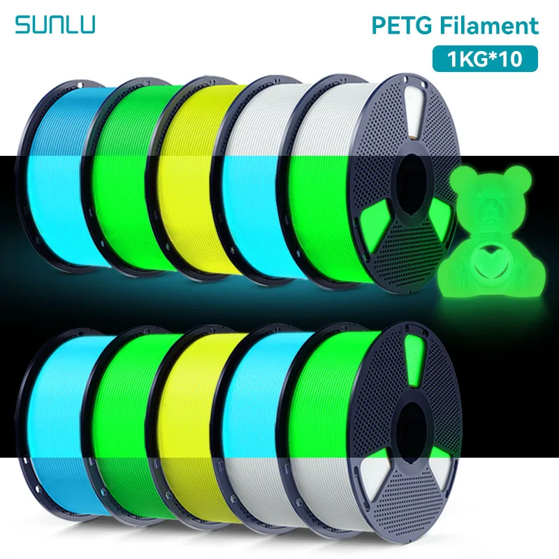 Filament SUNLU PETG Niebieski Świecący w ciemności (BLUE GLOW)