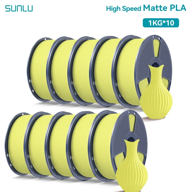 Filament SUNLU PLA High-Speed Żółty Matowy (YELLOW MATTE)