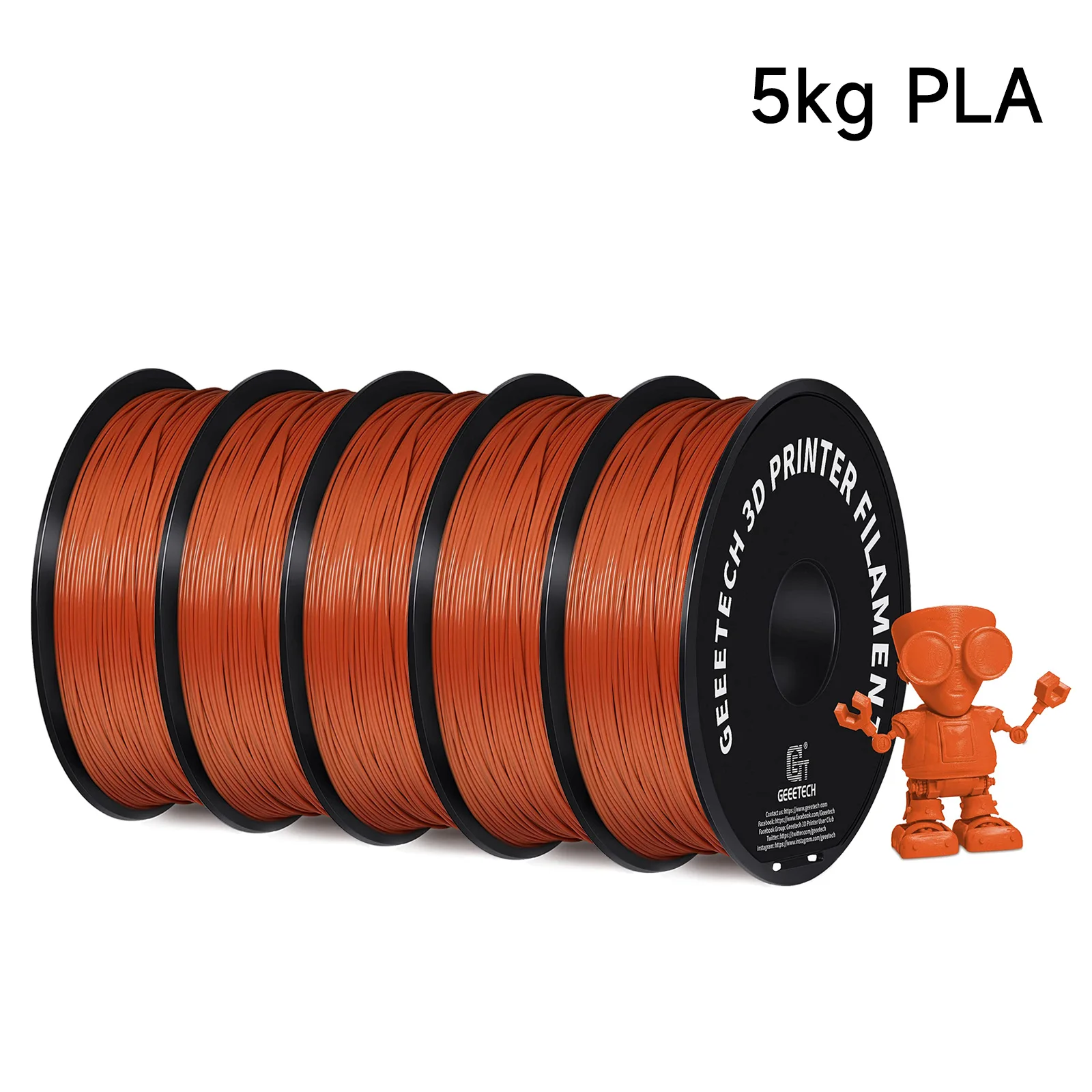 Filament GEEETECH PLA Brązowy (BROWN)