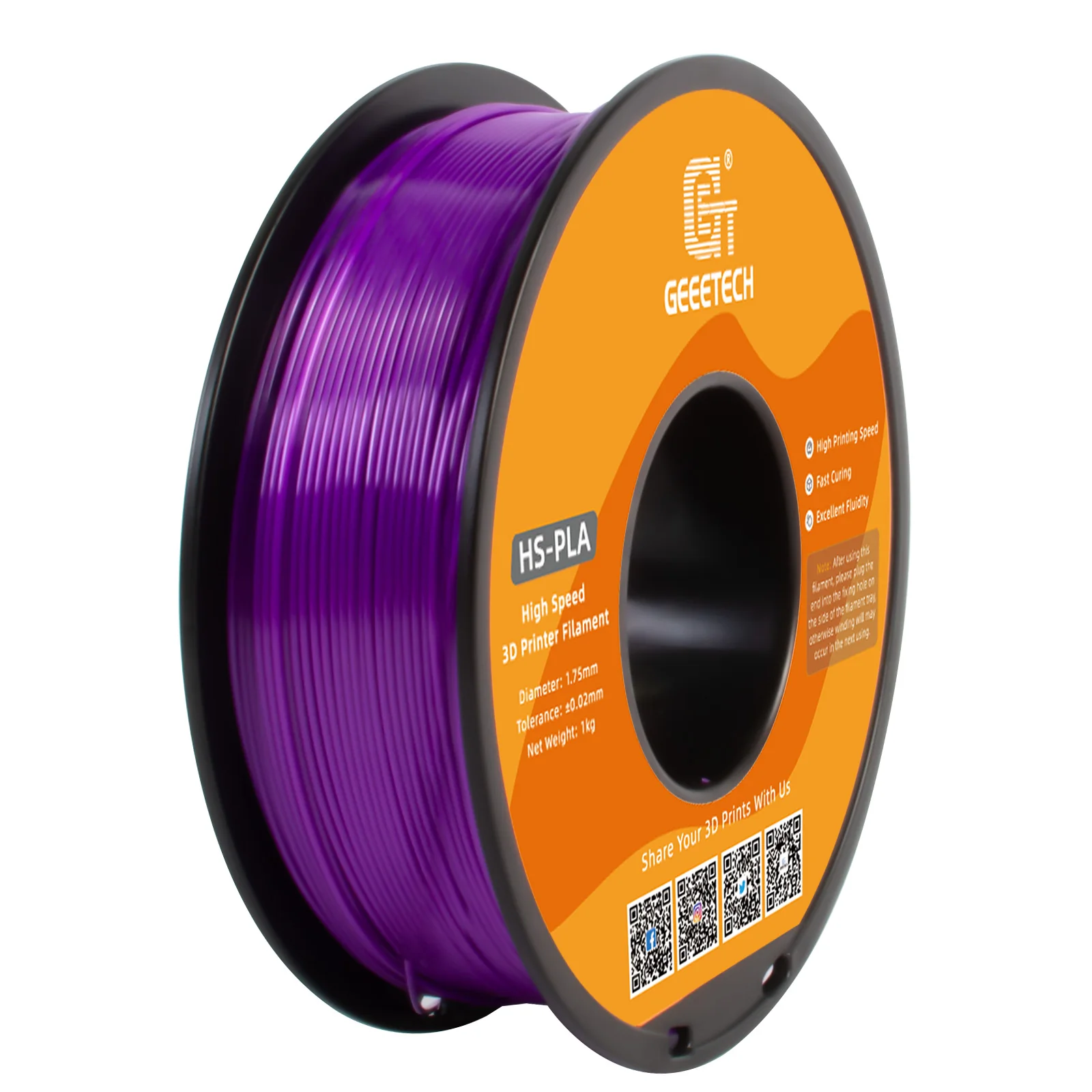 Filament GEEETECH PLA High-Speed Fioletowy (PURPLE)