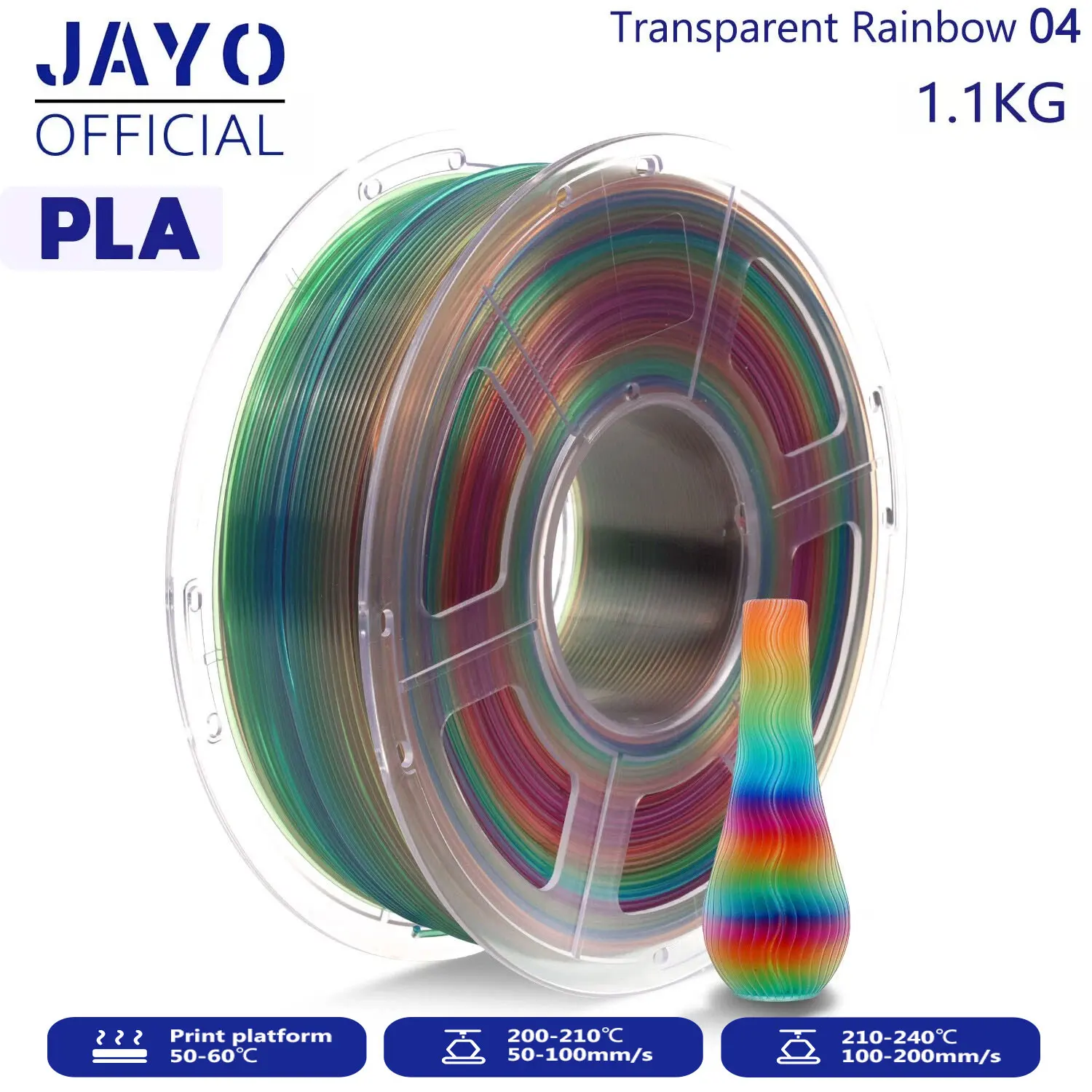 Filament JAYO PLA  Tęczowy (RAINBOW)