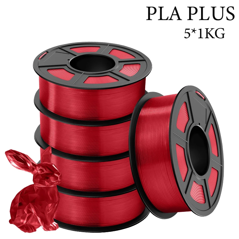 Filament TECBEARS PLA Plus Czerwony Przezroczysty (RED TRANSPARENT)